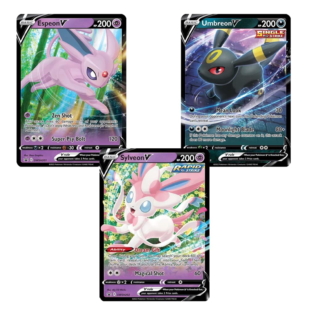 Pokemon Trading Card Game Eeveelution V Black Star Promo Lot