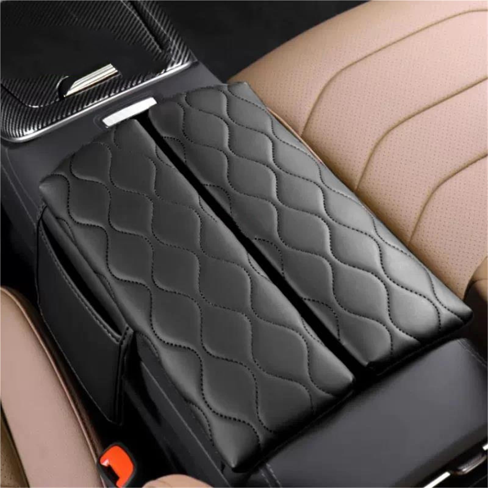 Copertura per bracciolo per Classe E W214 E260 E300 2024-2025 (nero1)