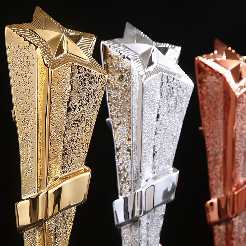 Pokale, Medaillen Auszeichnungen Trophäe Aus Goldenem Fünf-Sterne-Harz Hervorragende Trophäe Zum Jahresende Der Mitarbeiter Gedenkpokal Zum Jubiläum Preisverleihung Ehrentrophäe Pokale