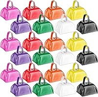 Vista 8 de Yeshone 24 Piezas Cencerros de Metal con Asa Campanas de Vaca Generadores de Ruido para Eventos Deportivos Pequeños Generadores de Ruido Fuertes