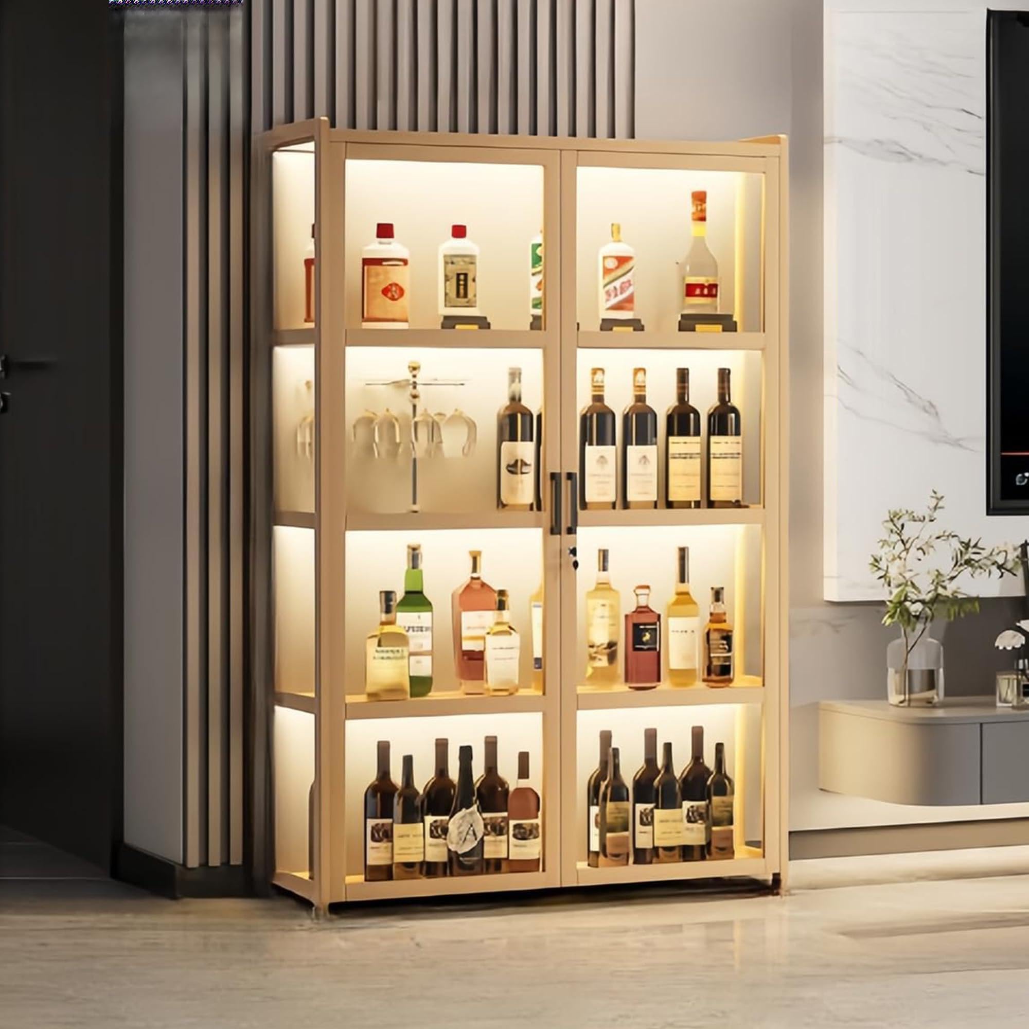 Amazon｜Unuonuo ウイスキーラック、ウイスキー 棚 おしゃれ