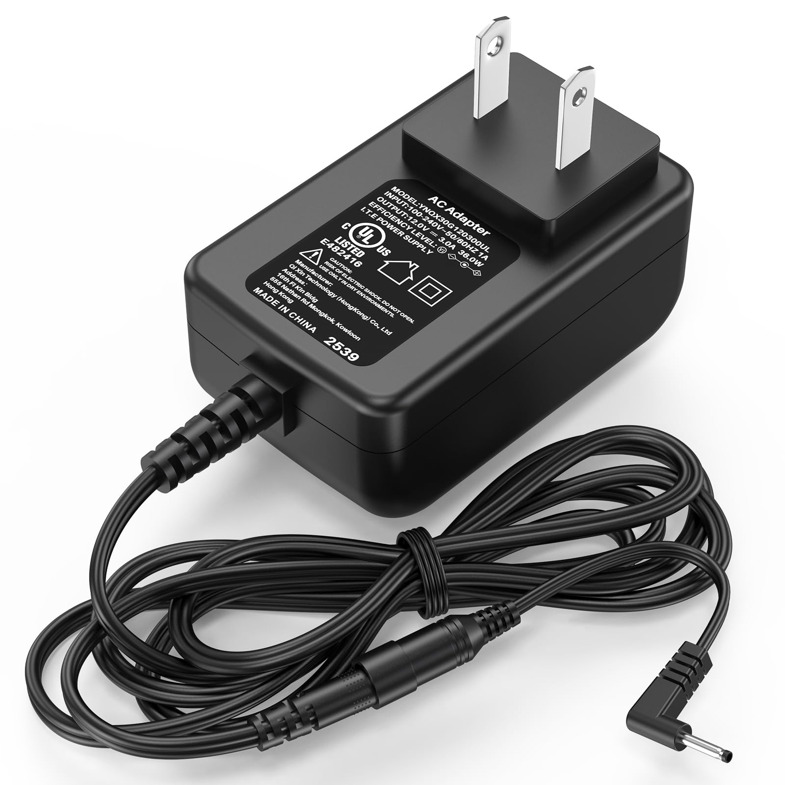 Photo 1 of 12V 3A Laptop Charger Replacement Compatible with ApoloSign NJP1561P-02 N5095 15.6-Inch FHD Display Notebook Computer, Power Cord AC Adapter for ApoloMedia TW-NJP1561P-2 NJP1561P 15.6'' Laptop PC
