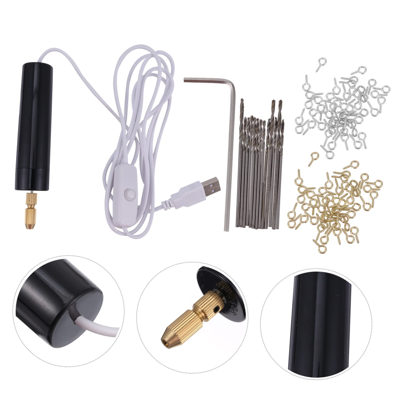 HOMSFOU 345pezzi Mini Trapano Elettrico Cordless Per Incisione e Lavori Di Finitura Completo Con Accessori Per Usb Ricaricabile Leggero e Versatile Per Hobby e Fai Te