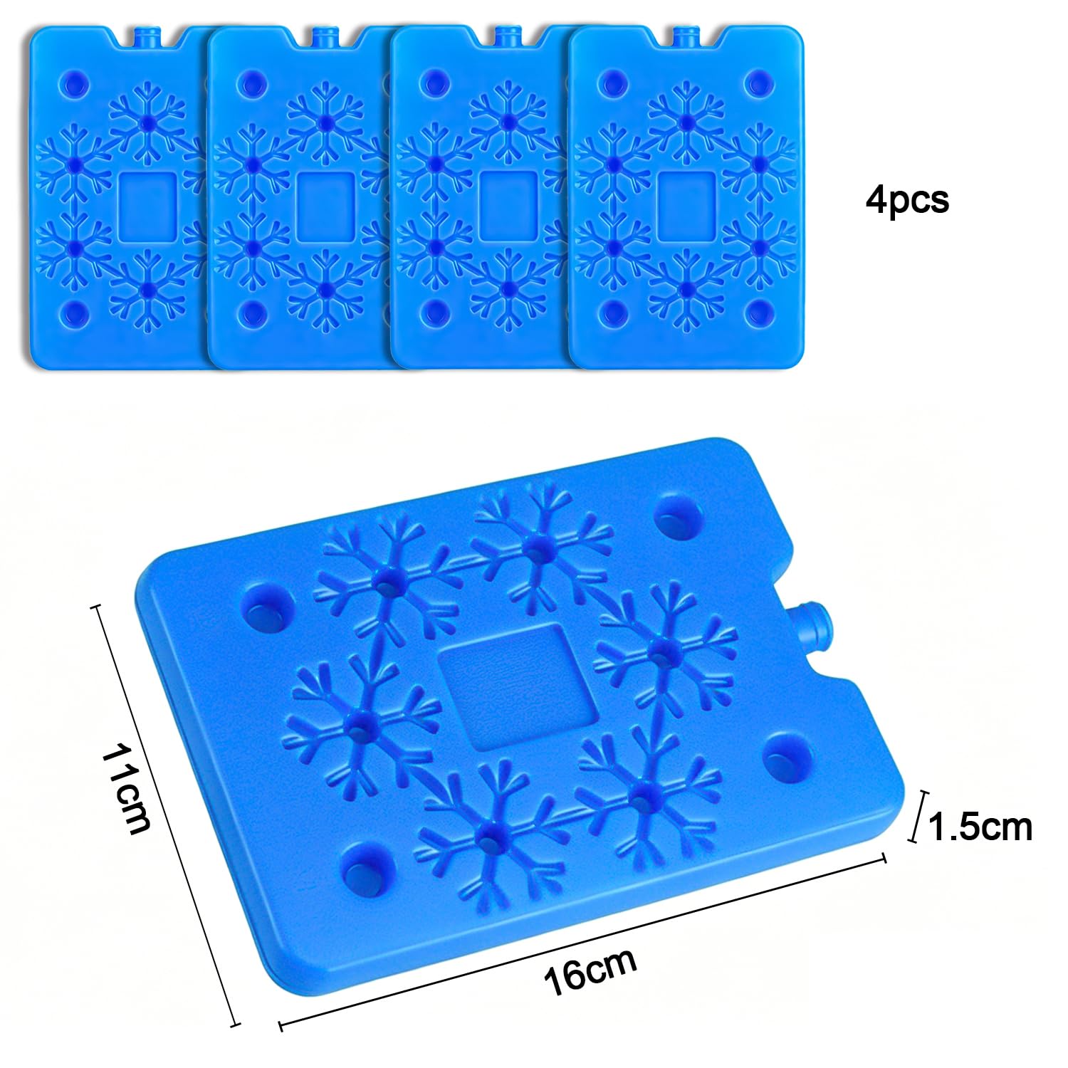Pack de 4/12 Blocs de congélation, Blocs refroidisseurs pour glacière, éléments de Refroidissement pour Sac Isotherme, Pique-Nique, pêche, Voyage, Camping
