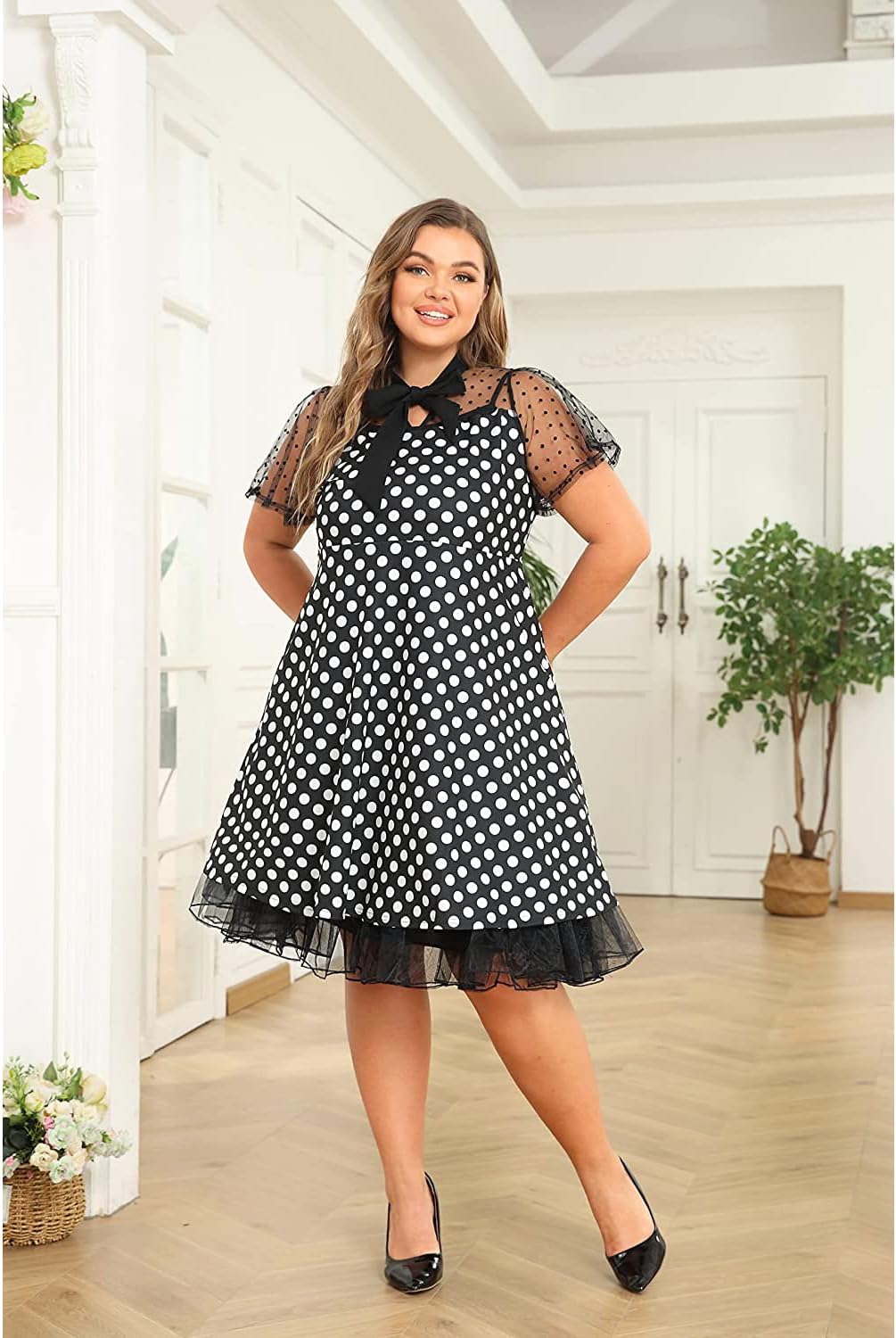 Pinup Fashion Women's Elastic Waist Petticoat Puffy Tutu Tulle Skirt Underskirt Party Vintage Dress Costume Cosplay - Image 3