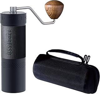 1Zpresso Moulin à café Manuel J-Max avec meule Conique revêtue d'assemblage, capacité de la Tasse à Capture magnétique 40g, réglage numérique Finement réglable