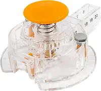 Cortador circular Fiskars, com 3 refis de lâminas, corta círculos de 2,5 a 20,3 cm, transparente/laranja