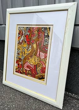 ◯絵画 リトグラフ版画 額装品 リトグラフ版画～Space of Elements[x]～ 1点 額装サイズ215mm
