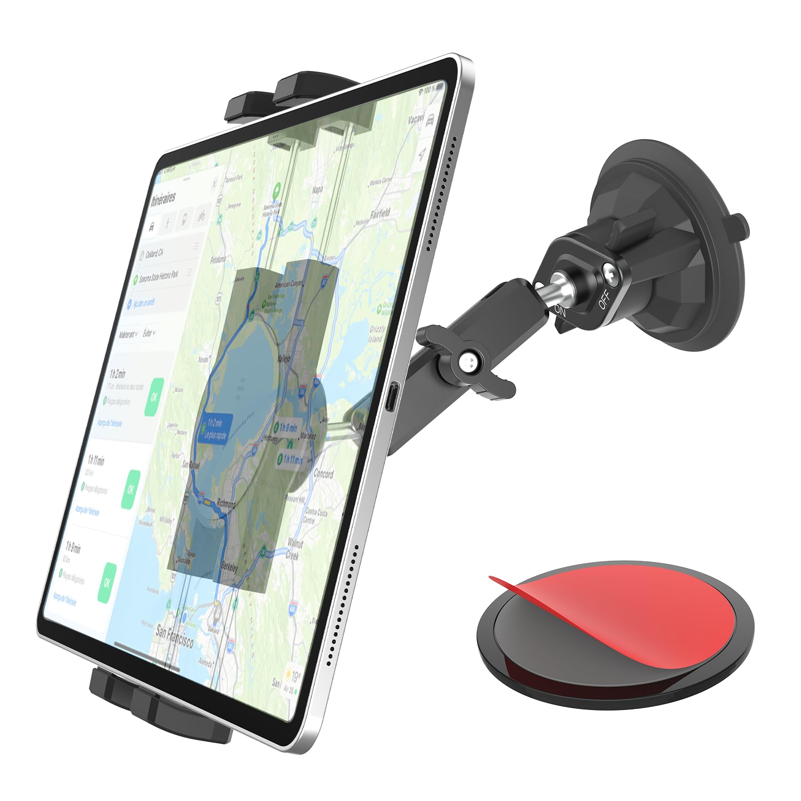 Tablet Autohalterung Vorne mit Starkem Vakuumsaugnapf, 4–13 Zoll