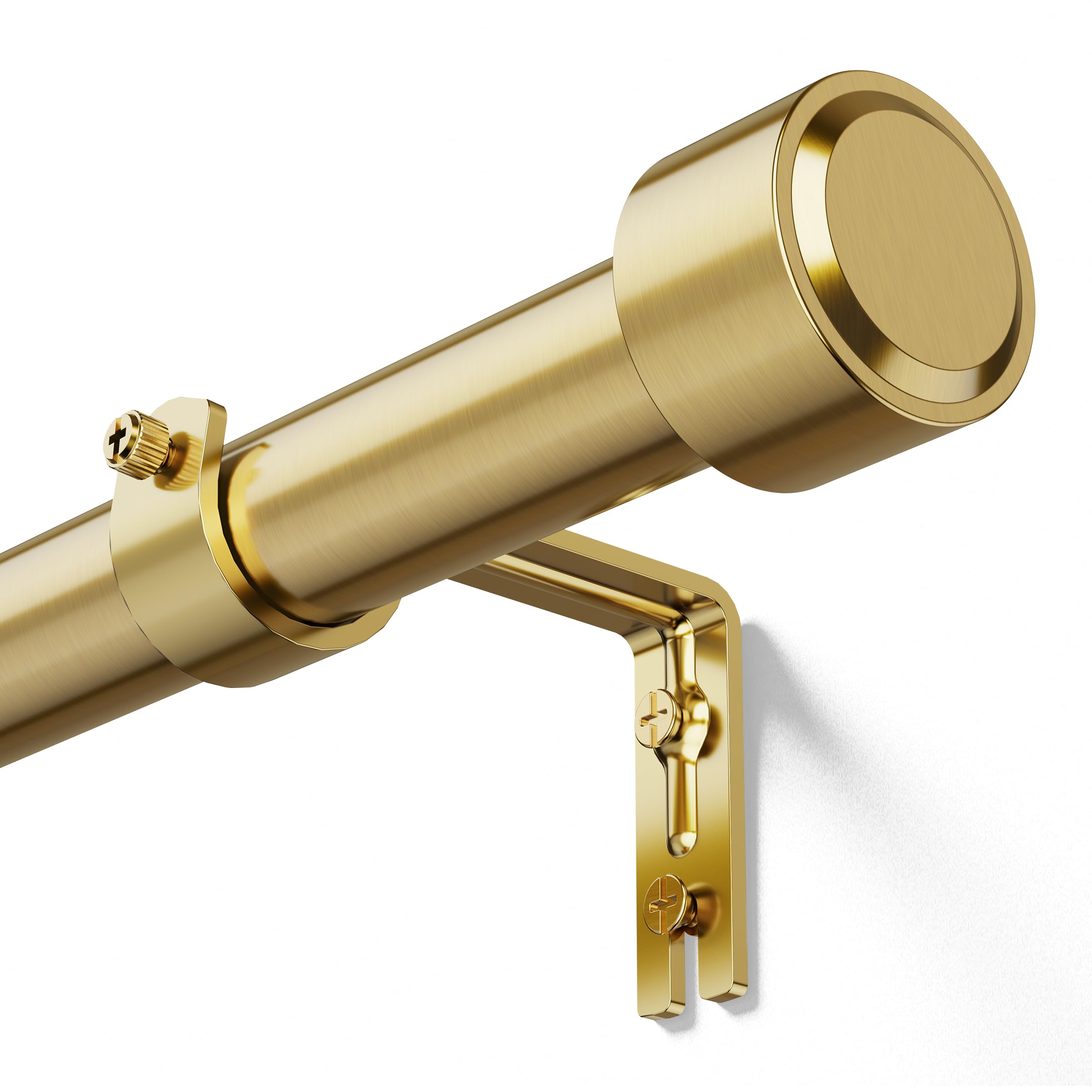 Photo 1 of YaFex Warm Gold Metal Curtain Rod 32"-86"