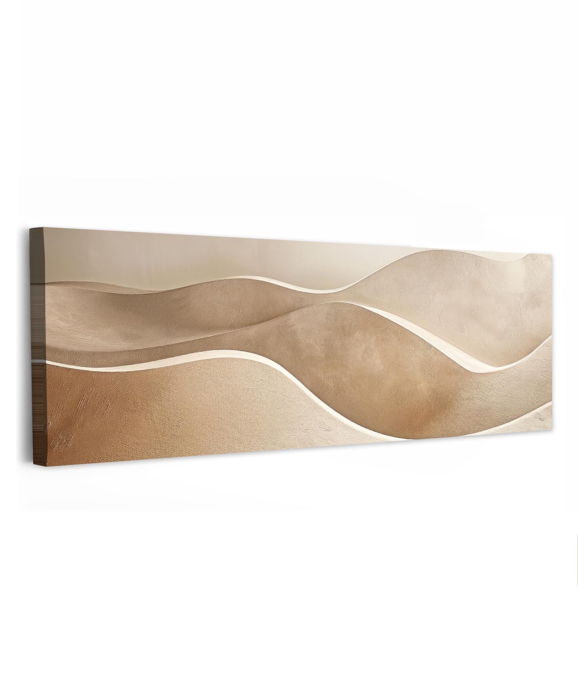 MuchoWow© Bilder Groß 180x60 cm Wohnzimmer Deko Modern Wandbild XXL Kunstdruck auf Leinwand Bild Schlafzimmer über Bett Room Decor Geschenke Beige - Hügel - Muster