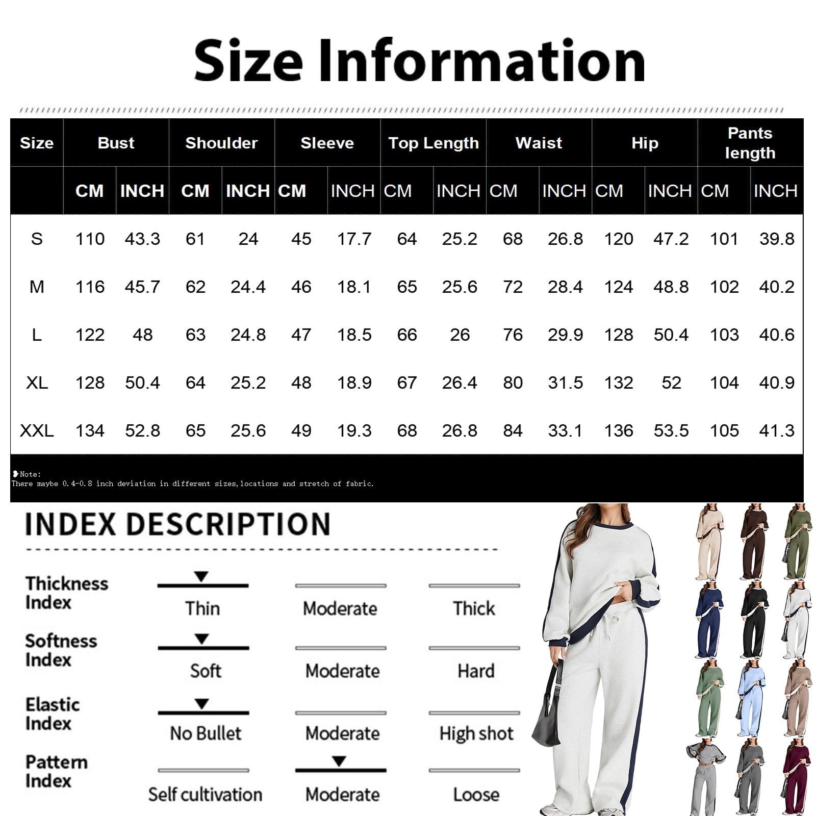 Atuendo Mujer Invierno Manga Larga Moda Tops Y Pantalones Escolar Cintura del Imperio Cuello Redondo Adaptar