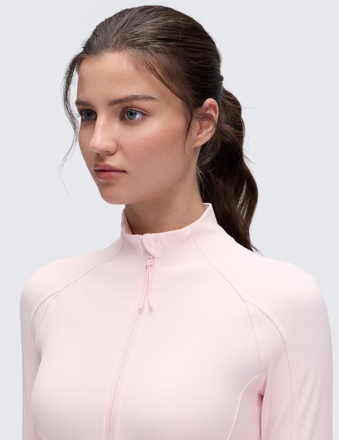 CRZ YOGA Butterluxe Hip Length Jackets for Women - Full Zip Athletic Track Tops with Thumb Holes Pockets - Image 3