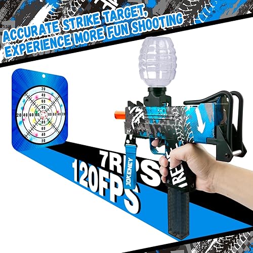 Miniatura 5 de Jokeney Lanzador de bolas de gel, actividades de juego al aire libre en el patio trasero para niños de más de 14 años, regalo ideal azul