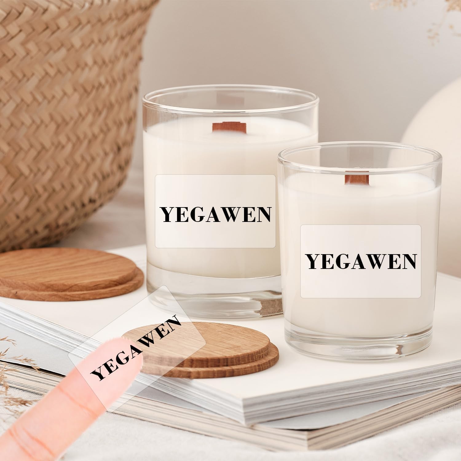 Transparent Thermal Labels Stickers, 2.25 x 1.25 Inch Clear Labels, Self-Adhesive Direct Thermal Stickers for Logo Design- Waterproof/ 200 Sheets - Image 4