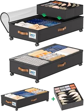 Under Bed Storage with Wheels, Under the Bed Storage Containers Lids