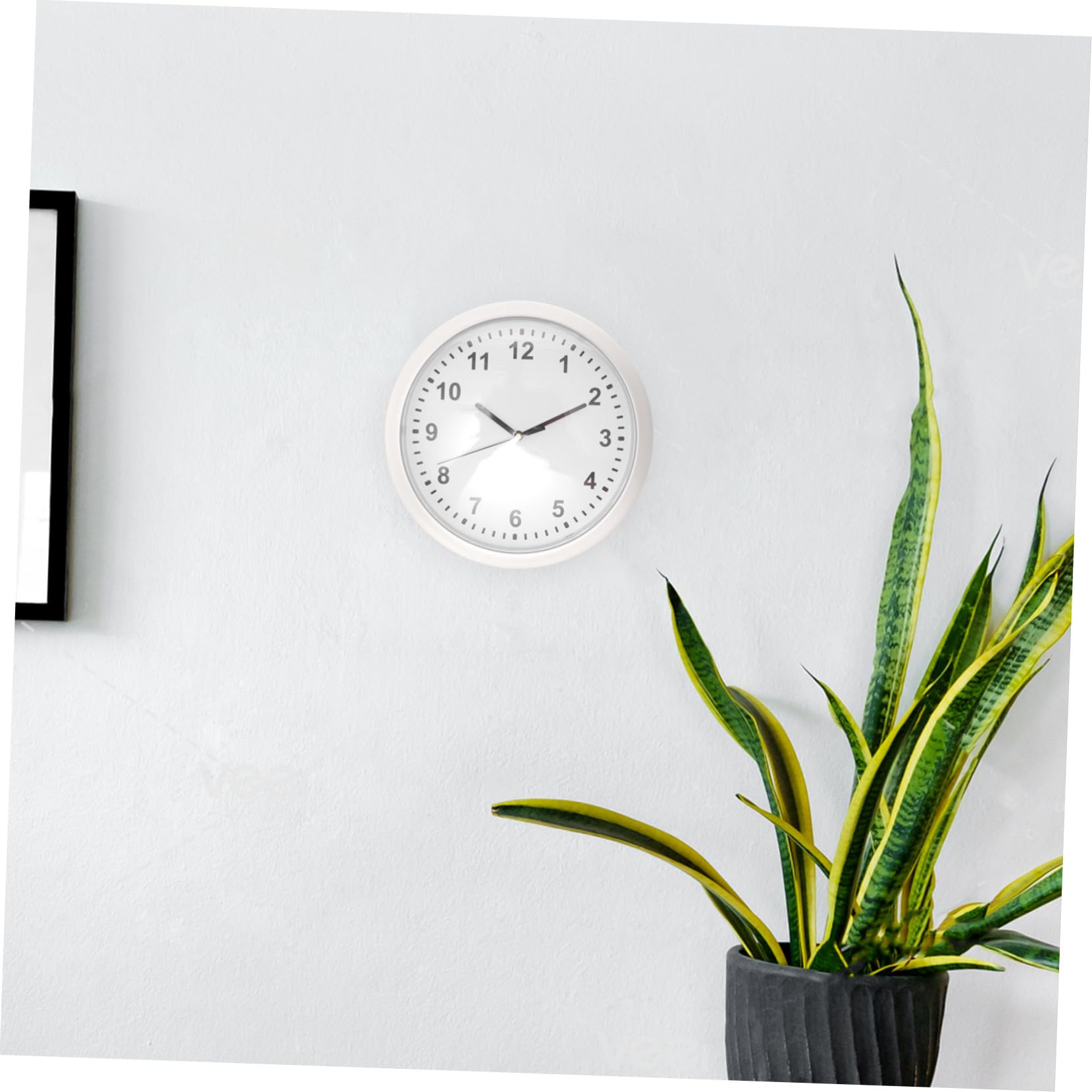 Reloj Secreto Caja Fuerte Oculta para Almacenamiento Seguro de Objetos de Valor, Diseño en Plástico Blanco, Elemento Decorativo Adecuado Hogar