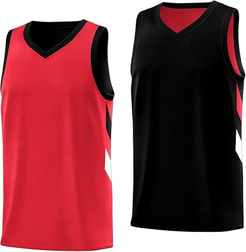 KXK Camiseta de baloncesto reversible para hombre uniforme de equipo atlético hip hop básquetbol S-4XL