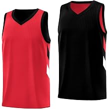 KXK Mens Blank Reversible Basketball Jersey Team Uniform Athletic Hip Hop Basketball Shirts S-4XL