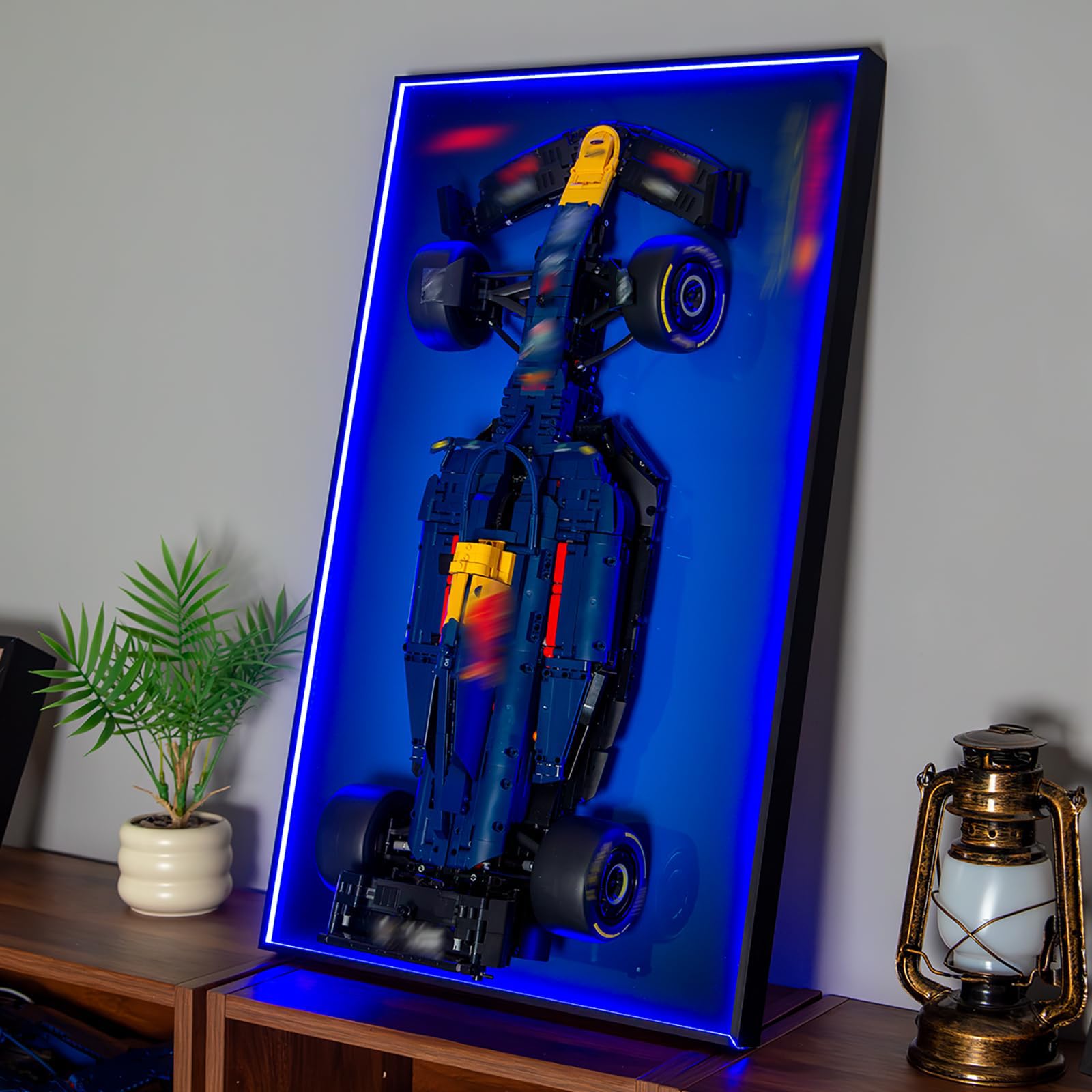 NOVDA Display Wall Panel Compatible with Lego Technic Oracle Racing 2020 F1 Race Car, 42206,75 * 45cm