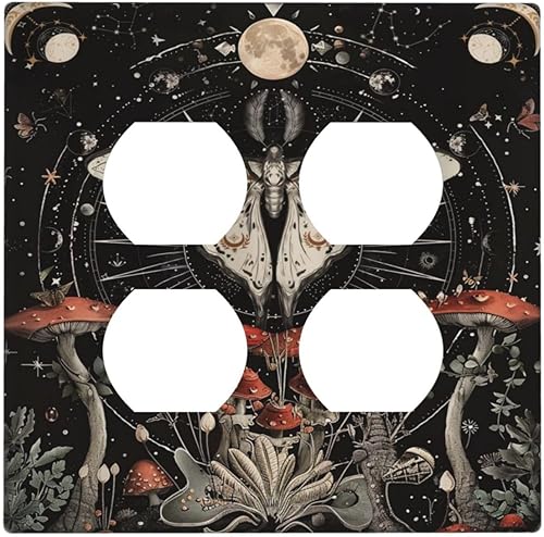 Miniatura 172 de Placa de pared de doble palanca de 2 cuadrillas con diamantes brillantes con diamantes, bonito ojo fucsia, placa frontal decorativa para dormitorio