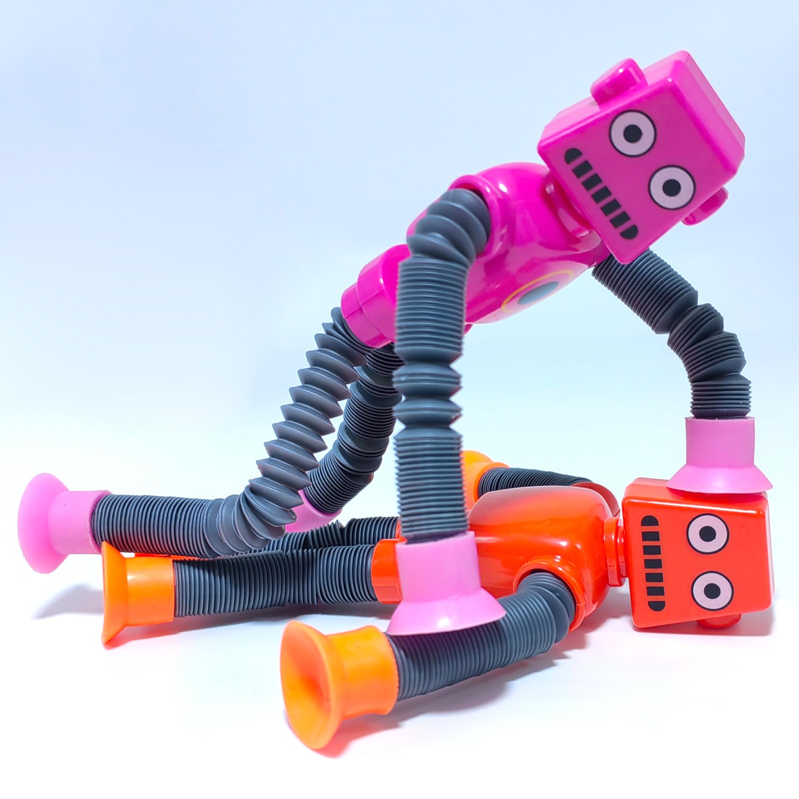 Jouet Robot Extensible à Ventouse - Télescopique LED - Stimulant Sensoriel - Cadeau Enfant - 8