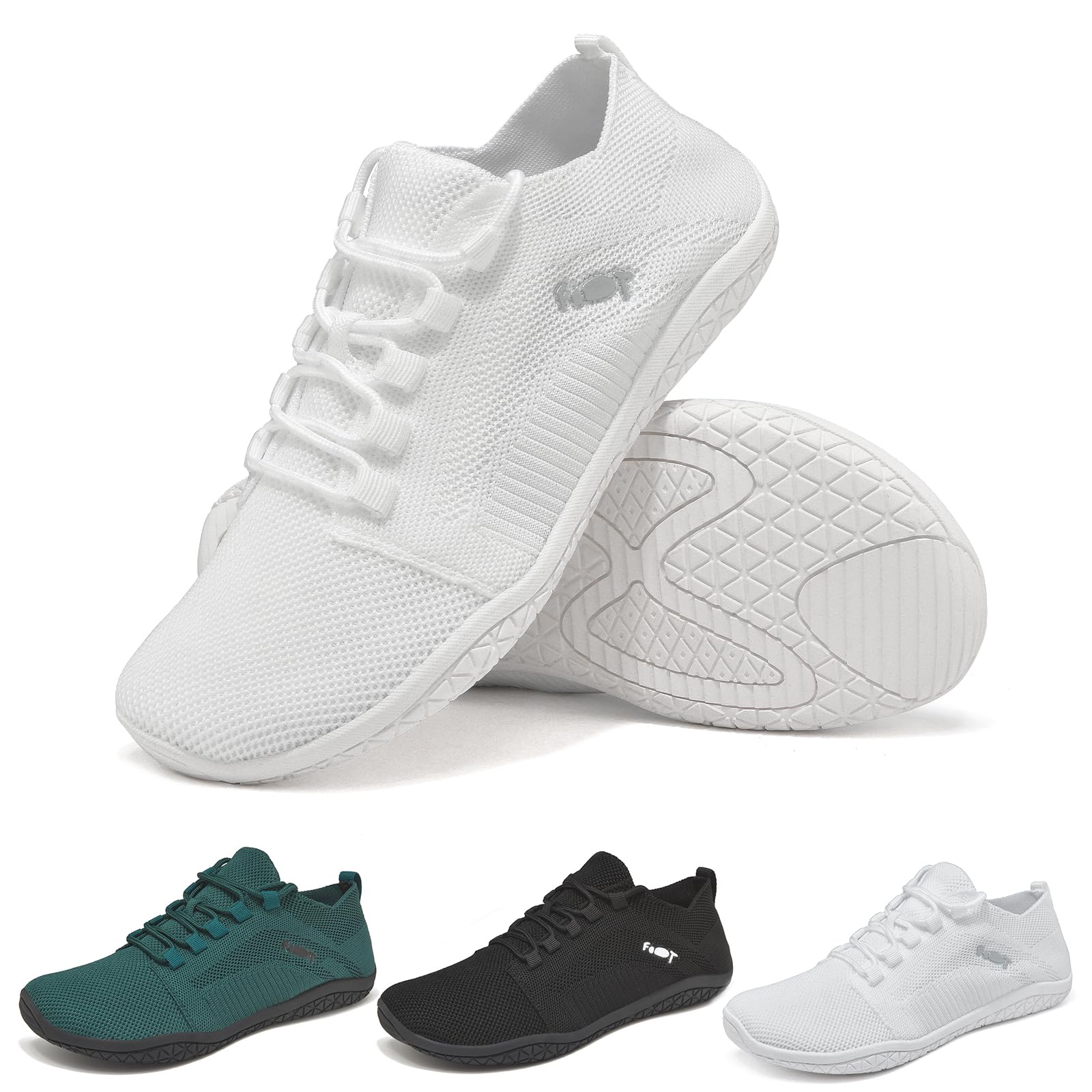 Wizshoe Scarpe Barefoot Unisex Punta Larga Scarpe Minimaliste Zero Drop Leggere Traspiranti Suola Flessibile Antiscivolo per Fitness Walking Corsa Trail 37-45 EU