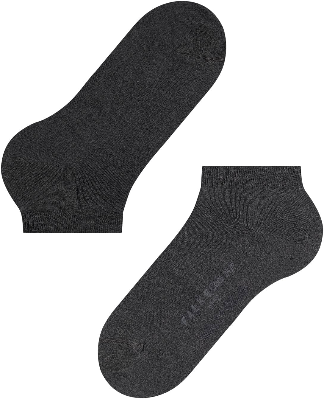 FALKE Men's Cool 24/7 Sneaker Socks, Breathable, Cooling Effect, Sustainable Organic Cotton, Trendy Ankle Length, Grey (Anthracite Melange 3080), 9.5-10.5, 1 Pair
