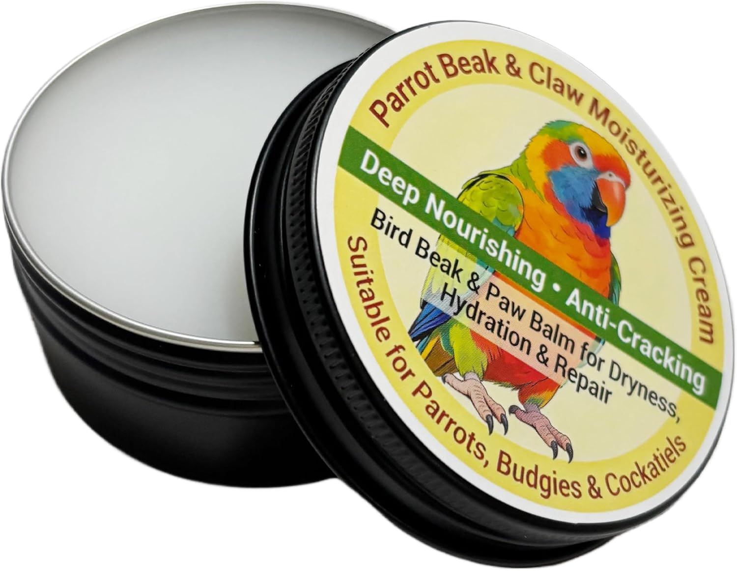 Parrot Beak & Claw Moisturizing Cream, 80g | Deep Nourishing Anti-Cracking Balm, For Parrots, Budgies & Cockatiels, Perfect Gift for Bird & Parrot Pet Lovers