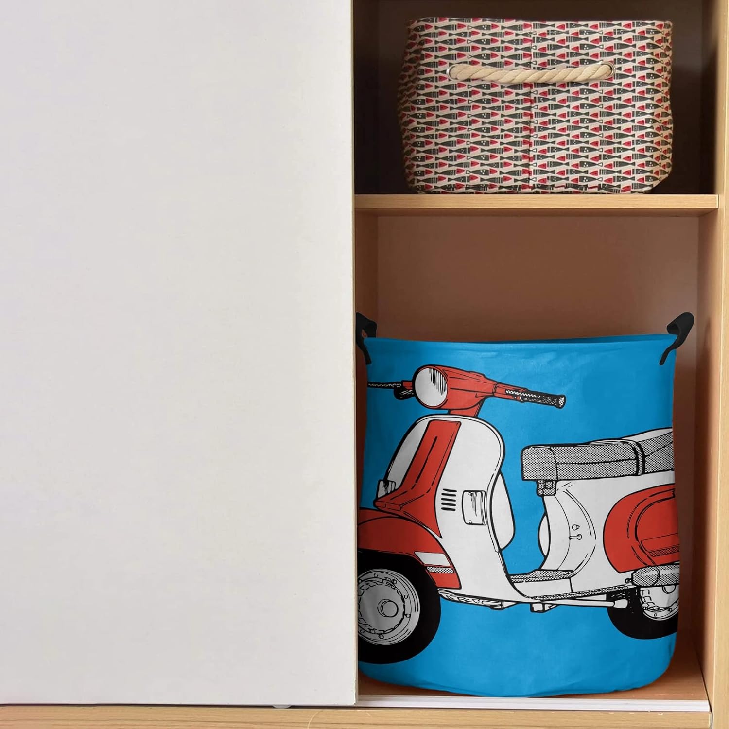Electric Car Pattern Laundry Basket Toy Storage Foldable Hamper for Dirty Clothing Baskets image 4