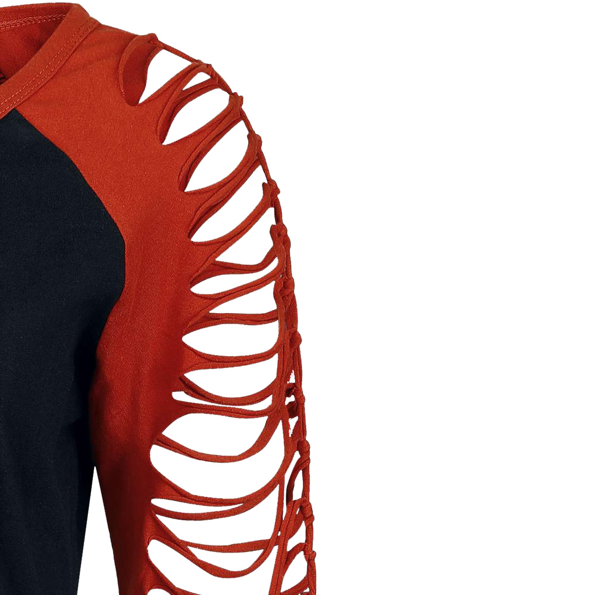 Rammstein Damen Longsleeve Rotes Licht schwarz, Offizielles Band Merchandise Langarmshirt mit Brust- und Rückendruck
