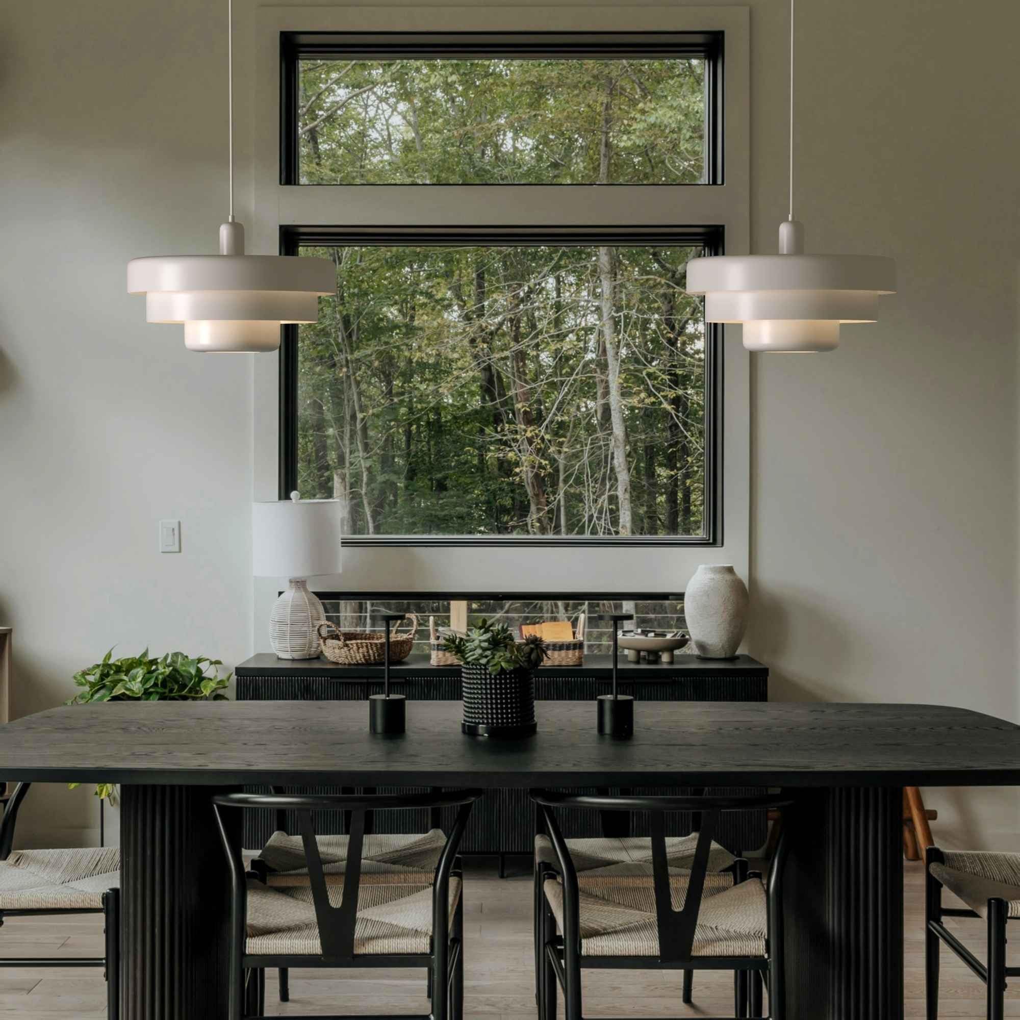 BARCELONA LED Lámpara Colgante MACARRON Blanco 3 Niveles Metal Hierro Estilo Bauhaus E27