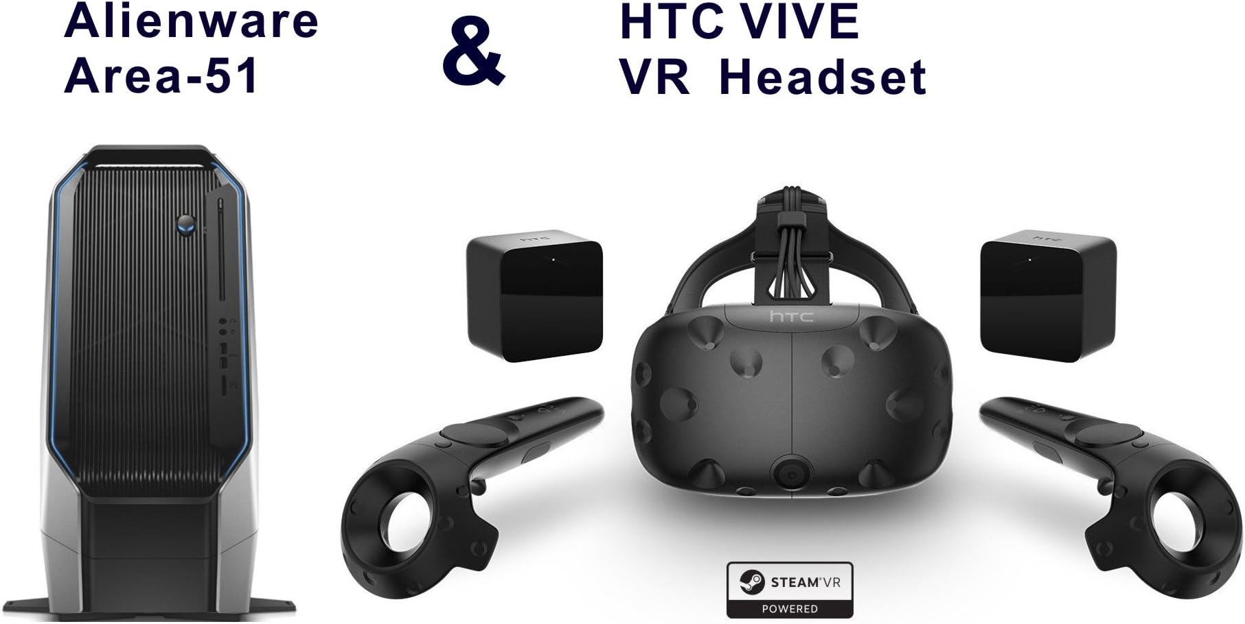 Alienware Area-51 Gaming Desktop + HTC VIVE Virtual Reality HEADSET Bundle