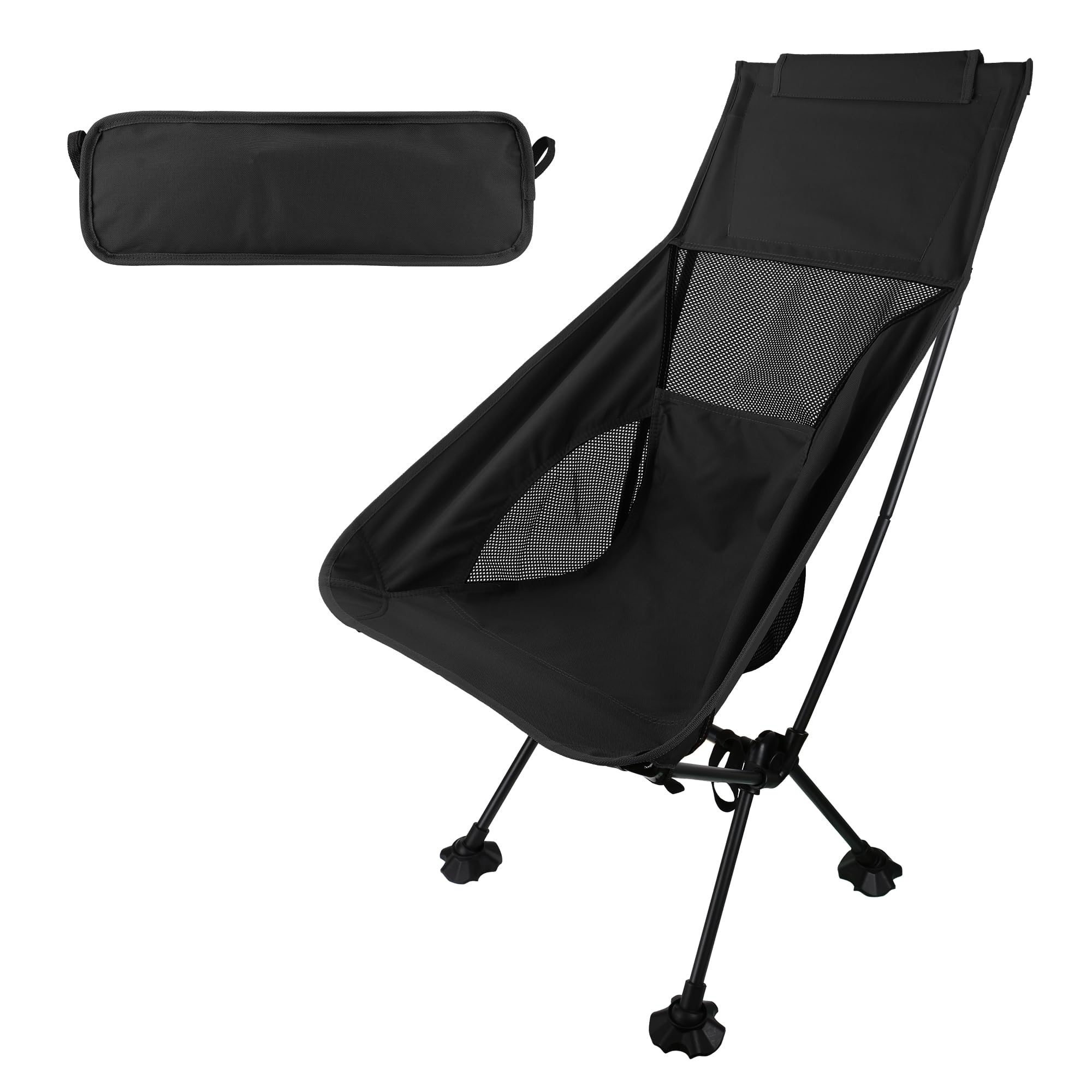Chaise Pliante Camping AiGear - Léger (1,9 Kg), Dossier Haut, Sac De Transport, Stable