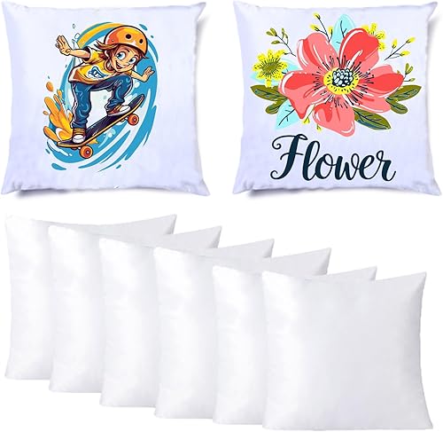 Miniatura 6 de 50pcsCarton Plain White 3D Sublimación Funda De Almohada En Blanco Funda De Cojín De Moda Con Cremalleras Ocultas Para Prensa De Calor Y Impresión