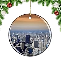 Vista 23 de Weekino Illinois Chicago Wrigley Field USA - Adorno para árbol de Navidad, decoración colgante para colgar, colección de recuerdos de viaje por