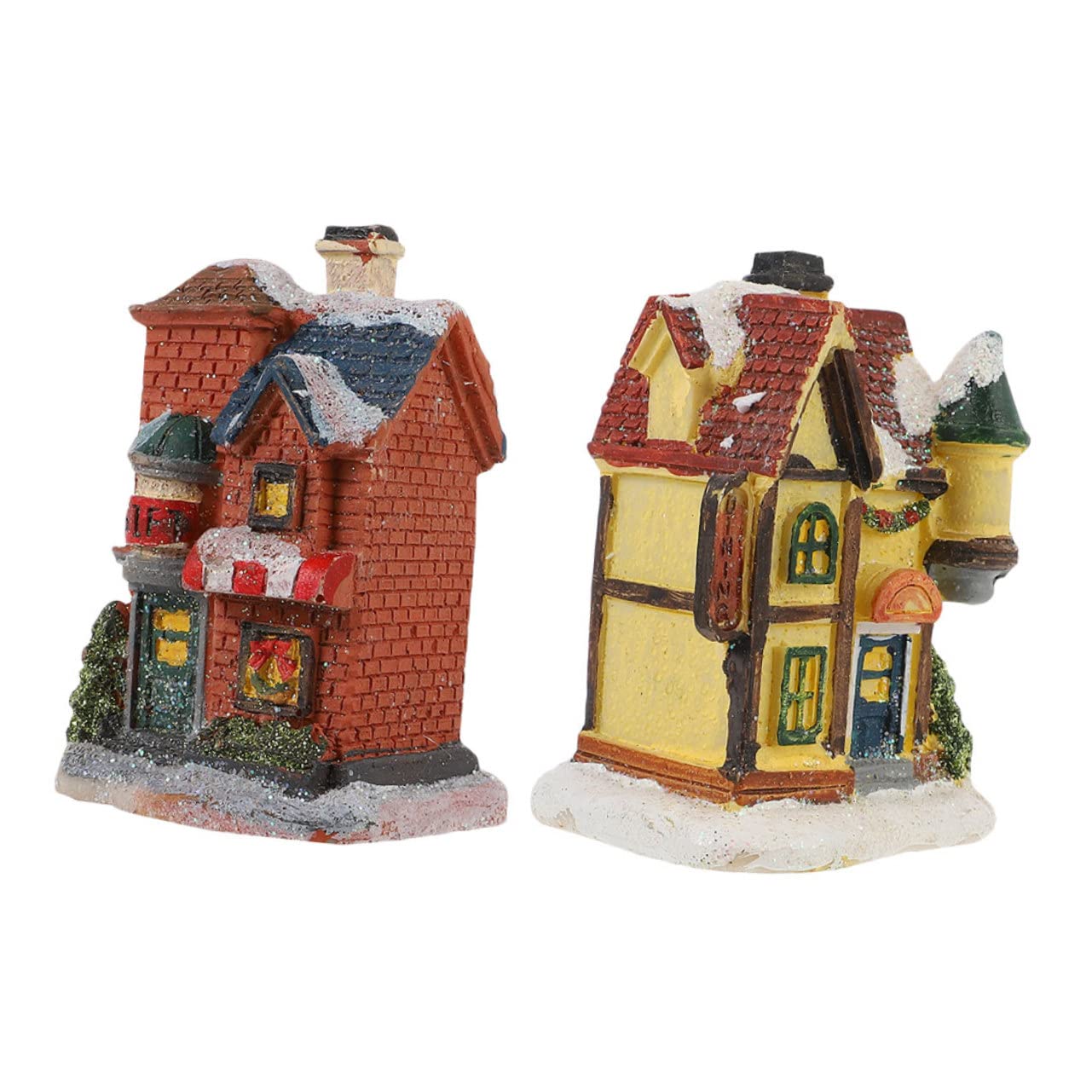 Garneck 2 Set Piccola Casa Luminosa Natale Ornamenti Decorazione Porta Bedroom Decoration Casette Natalizie Casa Natalizia Decorazioni Natalizie Accessorio Natalizio Resina 2 Pezzi * 2