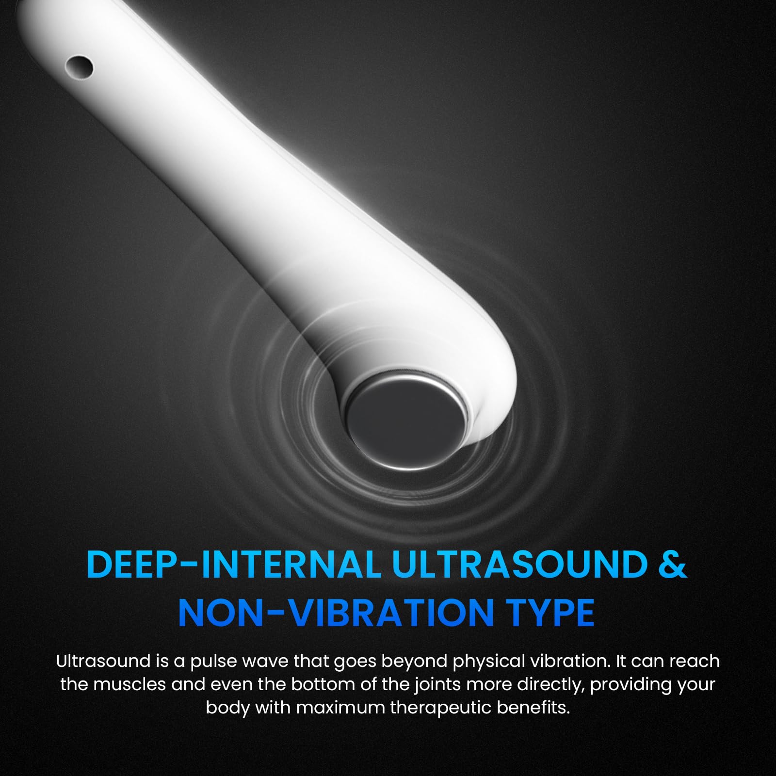 Máquina de Terapia de Ultrasonidos Fisioterapia, 5 Niveles Ajustables Dispositivo de Masaje Para Alivio Muscular y Articular, Dispositivo Masajeador de Ultrasónica Para Uso (Blanco CS01)