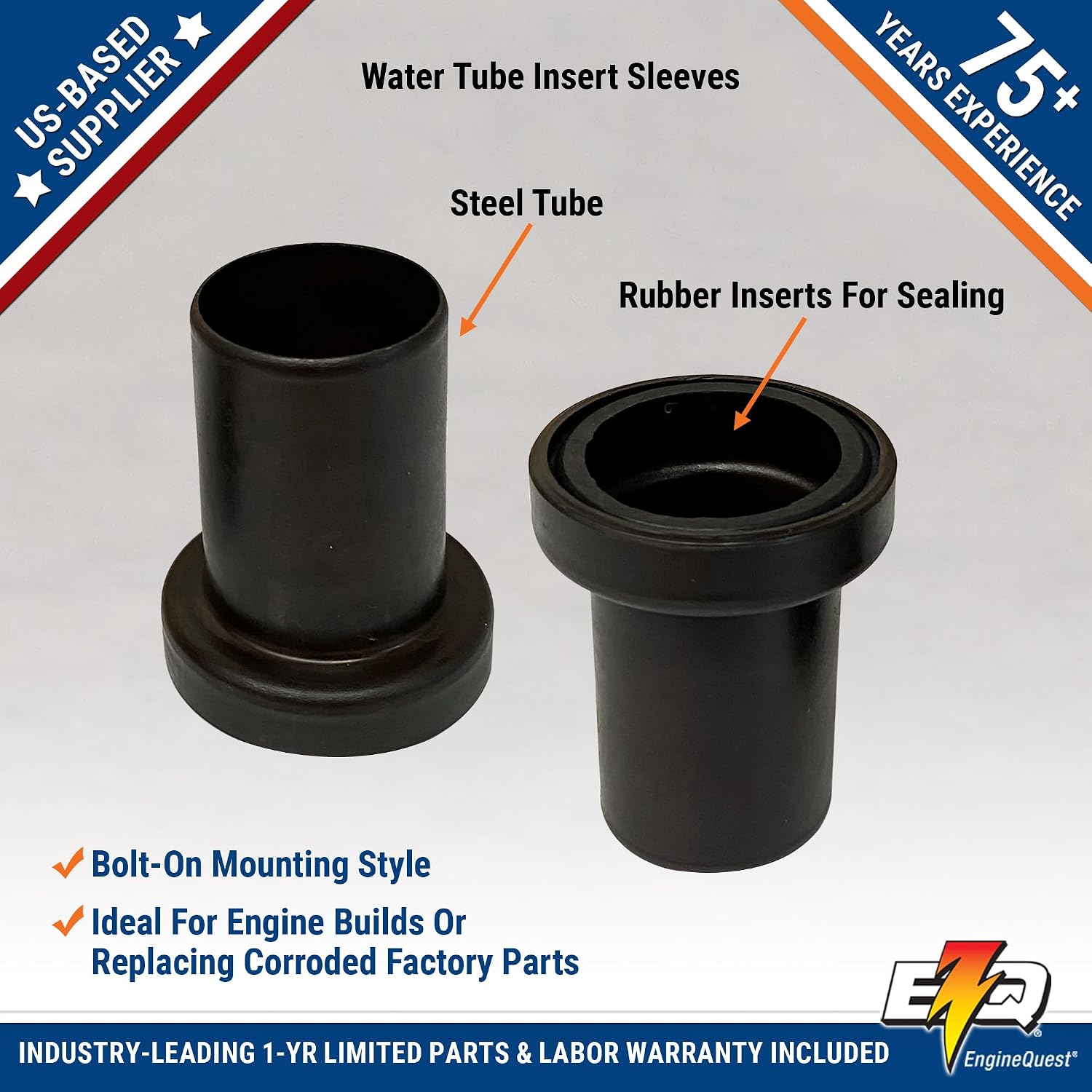Engine Water Pump Plate & Sleeve Kit | Fits V8 350 400 455 | Steel Backing Plate + 2 Sleeves | Cooling System Parts 1969–1979 | Compatible with Cast Timing Mark Applications
