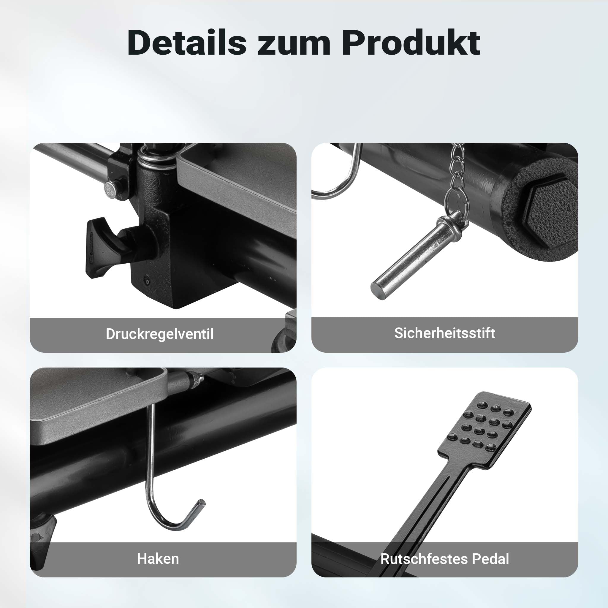 Wiltec PKW Rangierhilfe 2x Wagenheber hydraulisch, 2 Stück Rangierwagenheber je 680 kg Tragkraft, Autoheber bis 30 cm Reifenbreite