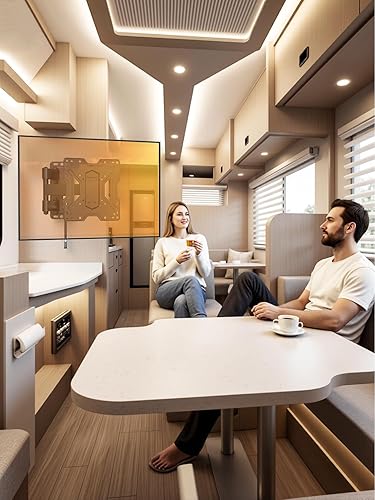 Miniatura 8 de USX MOUNT Soporte de TV RV con certificación UL para la mayoría de televisores de 17 a 43 pulgadas, soporte de pared de movimiento completo con