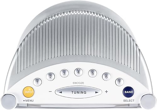 Miniatura 3 de Sangean RCR-3 AMFM Atomic Digital Analógico Radio Reloj (Blanco), Talla Única
