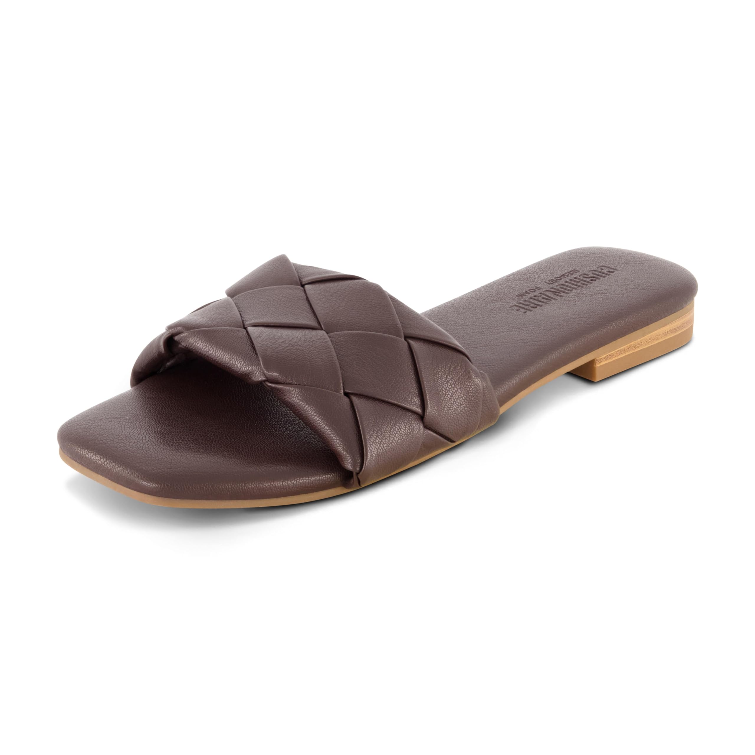 CUSHIONAIRE Women's Franca woven slide sandal +Memory Foam, Wide Widths Available