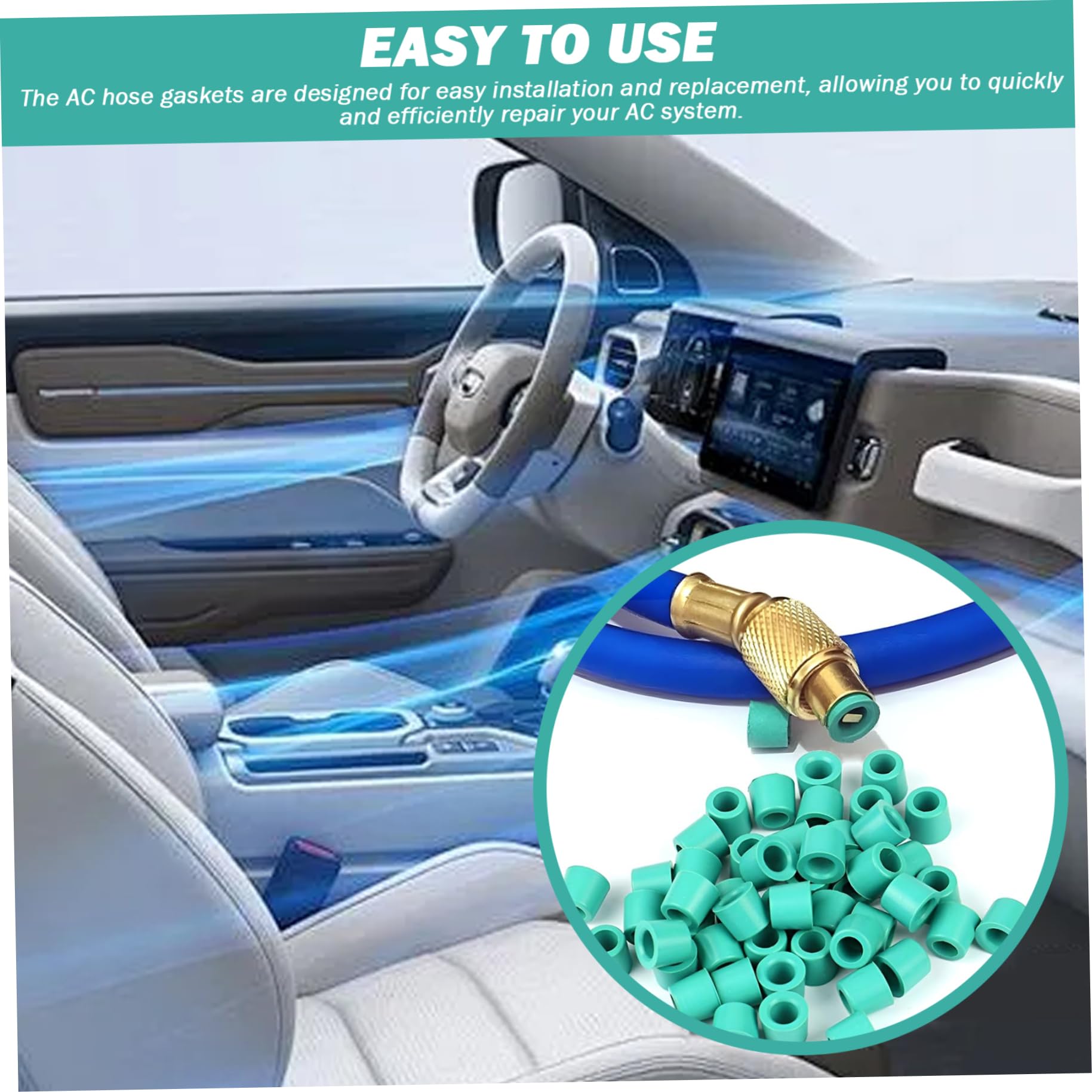 100PCS Hose Rubber Gasket 1/4