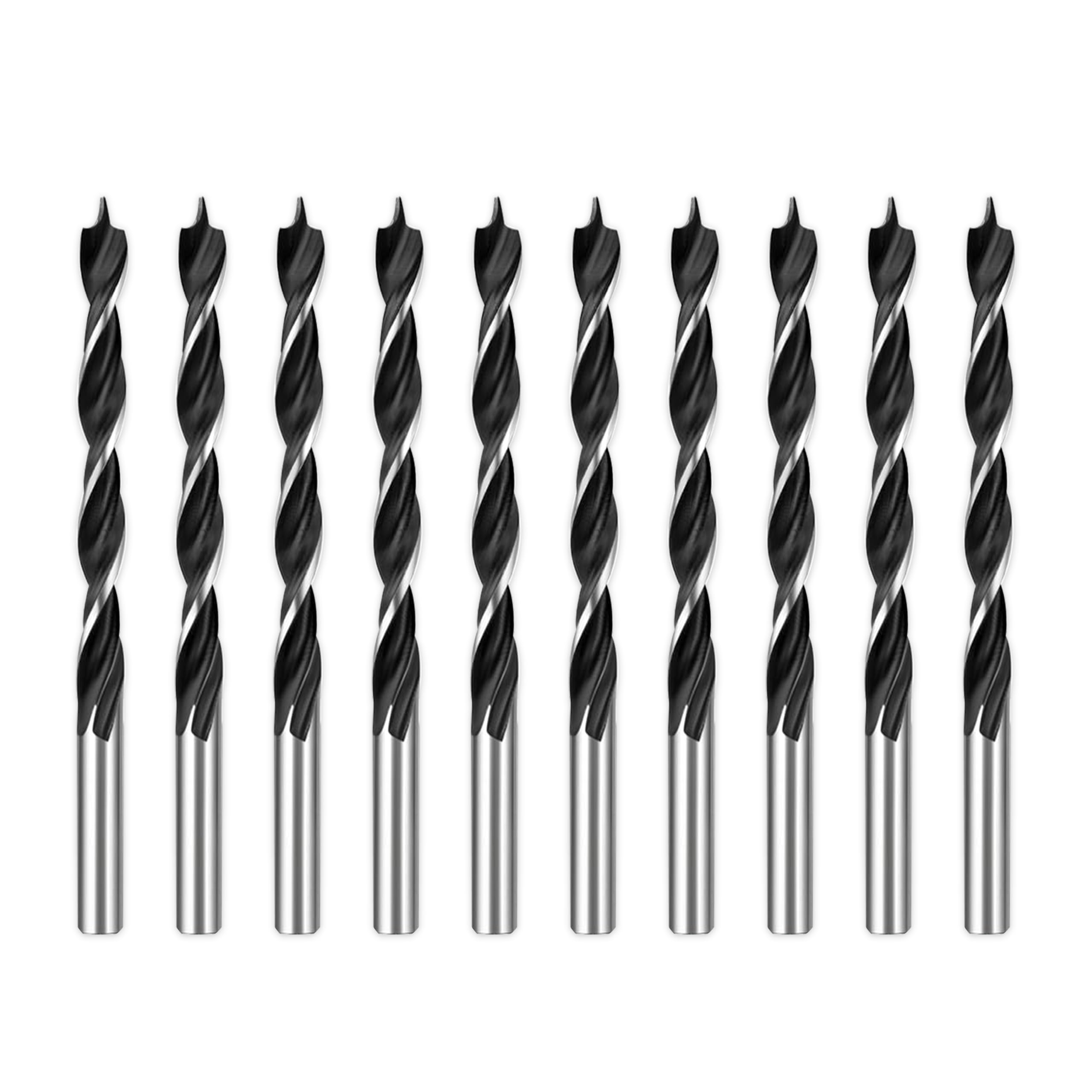 DelitonGude 5.0 mm Wood Pointed Drill Bit, Pack of 10 for Hardwood, Plywood, Plastic Round Holes in All Types of Wood, Perfect for DIY Woodworking, and Drilling (5.0 mm Wood Drill) — image 1