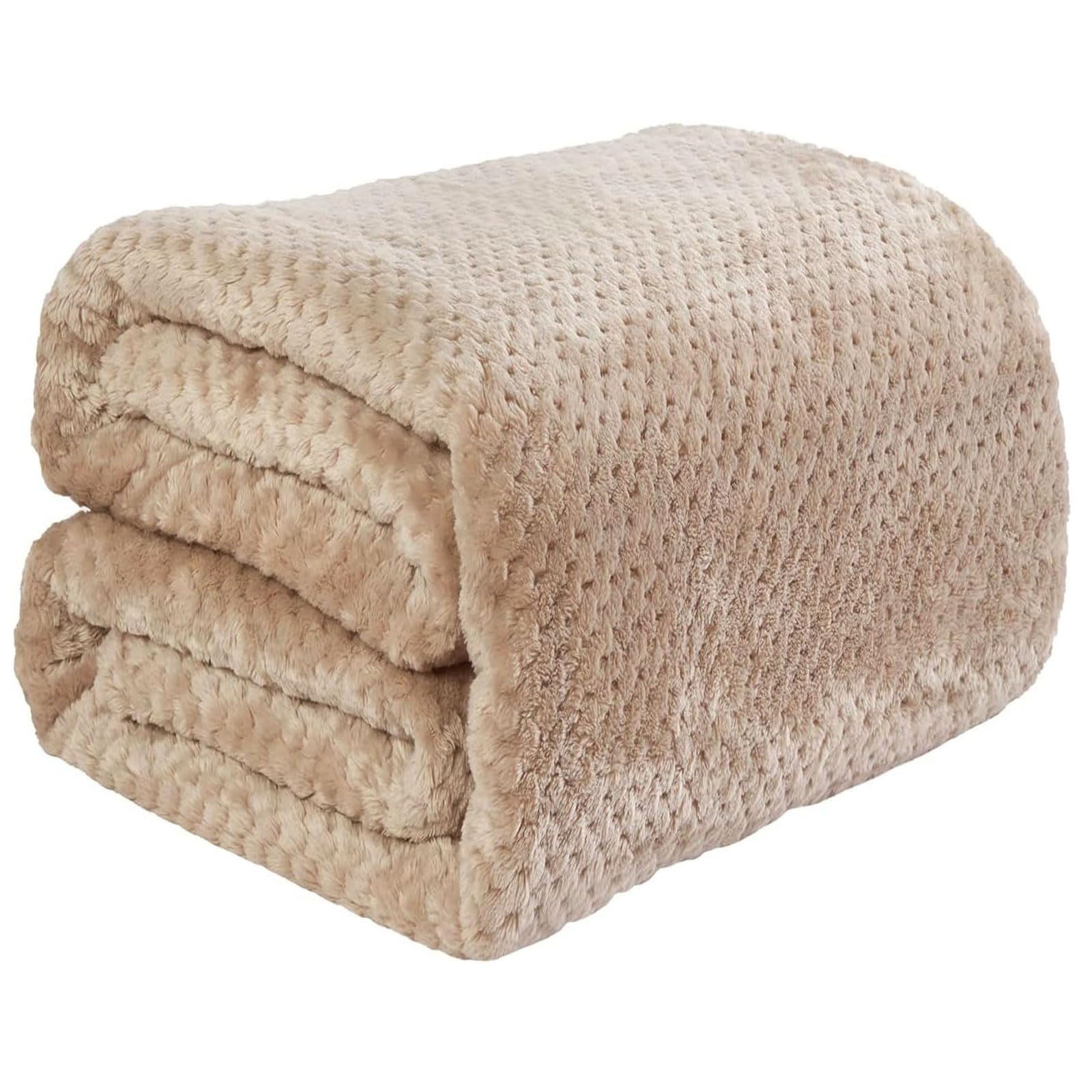 Couverture polaire kaki pour des soirées cocooning confortables au salon