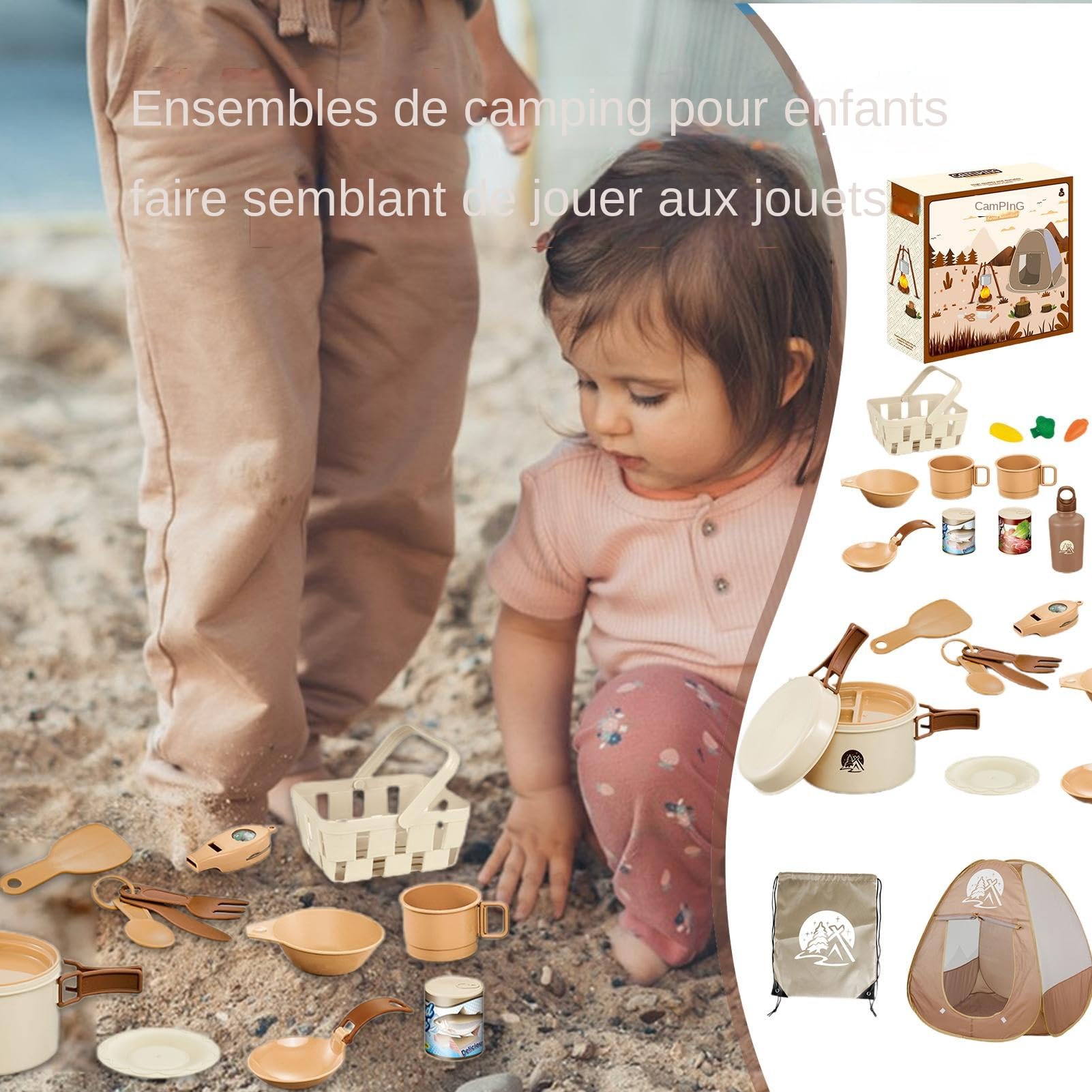 Kit De Camping Para Niños Juego De Juguetes De Camping Para Niños Juegos De Simulación Equipo De Camping Juego De Cocina Camping Para Niños Niñas