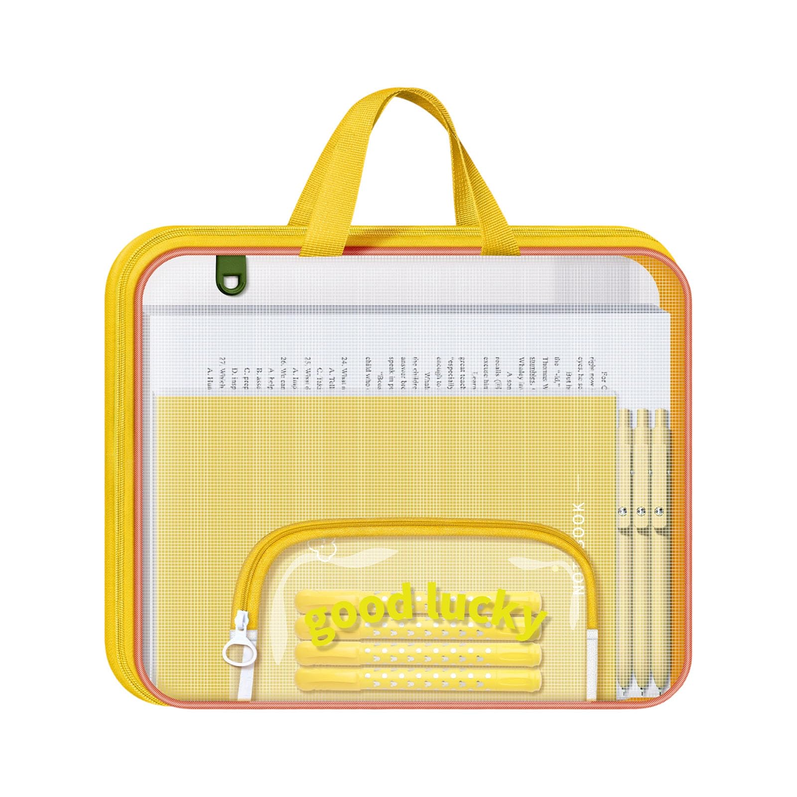 RBRMHM Large Capacity Meshes File Organizers with Zippers and Carry Handle for Document Storage Students and Professional Use
