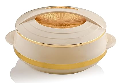 Asian Olympic Inner Steel Casserole, 2500 ml, Gold|PU Insulated| BPA Free | Odour Proof| Food Grade | Easy to Carry | Easy to Store | Ideal for Chapatti | Roti | Serving Casserole