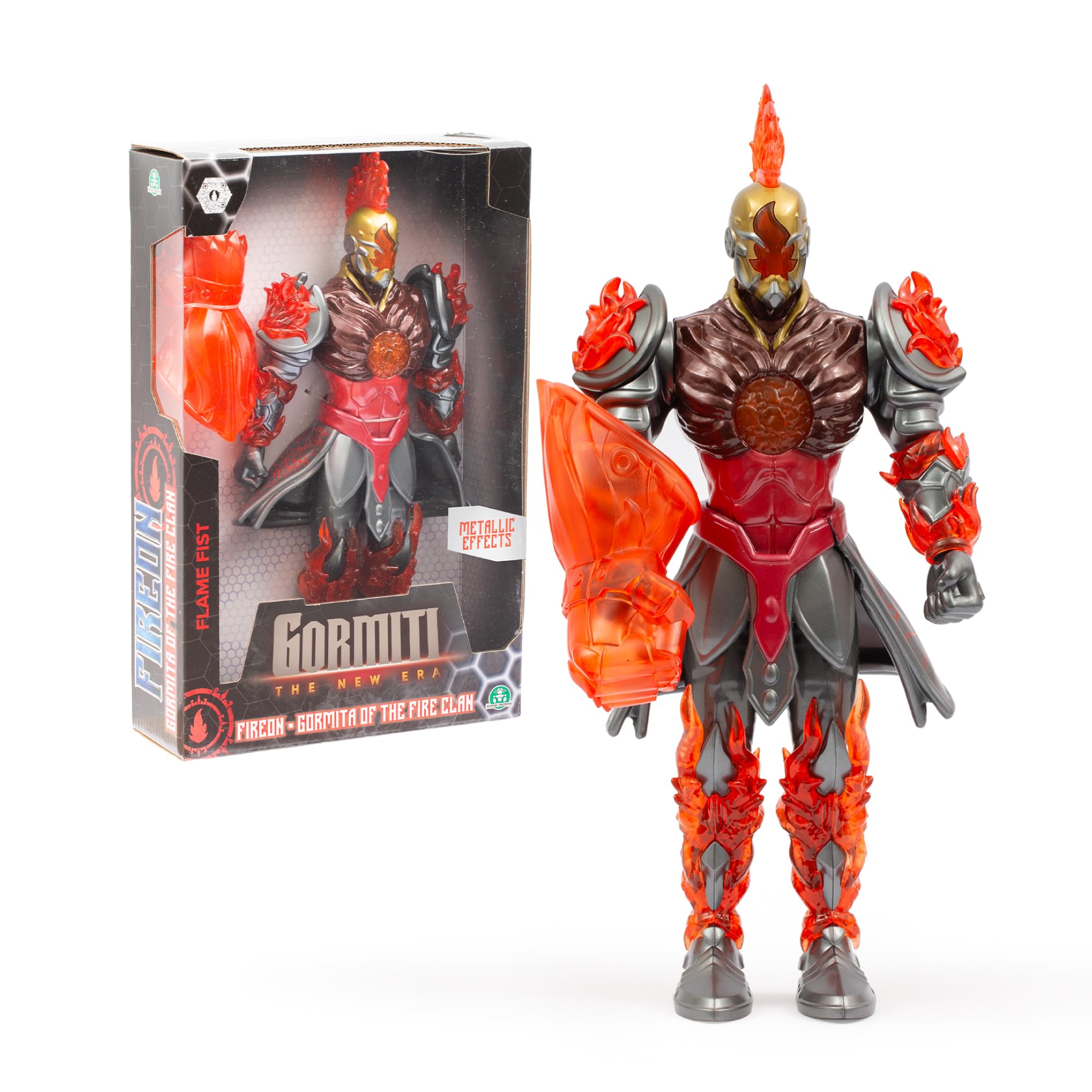 Figura Gormiti Fireon de 27 cm con Guante de Lava y Armadura Famosa GRV06300 7